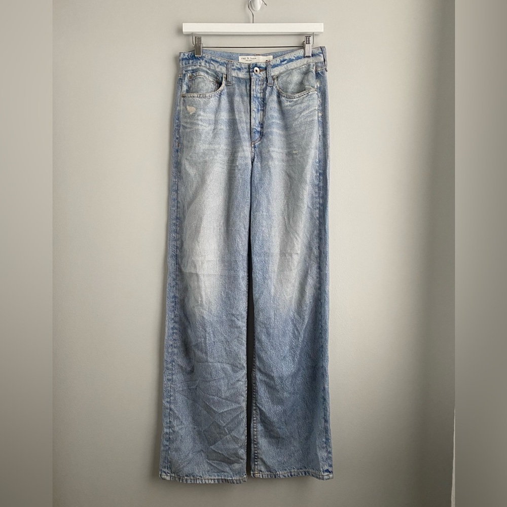 Rag & Bone Liquid Miramar Logan Denim-look Pants In Meadow